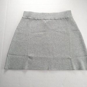 We Wore What Cable Knit Mini Skirt Women's Size Medium Heather Grey Pull-On